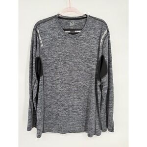 Ideology Mens Long Sleeve Heather Gray Athletic Shirt Size L
